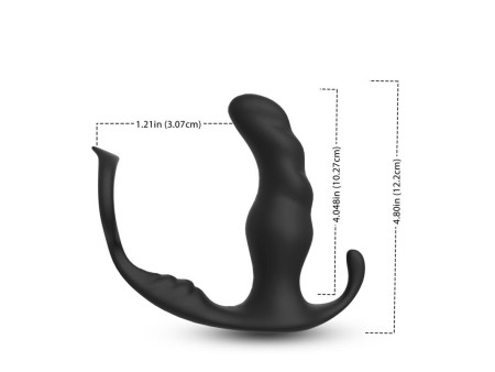 Masajeador Prostatica y Plug Anal 2 en 1 con Vibracion