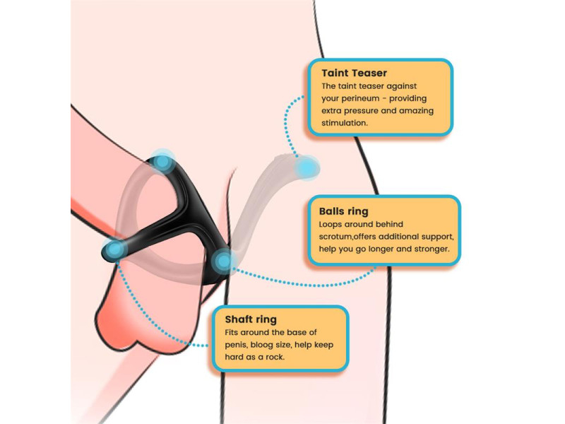 Anillo para el Pene con Estimulacion Perianal