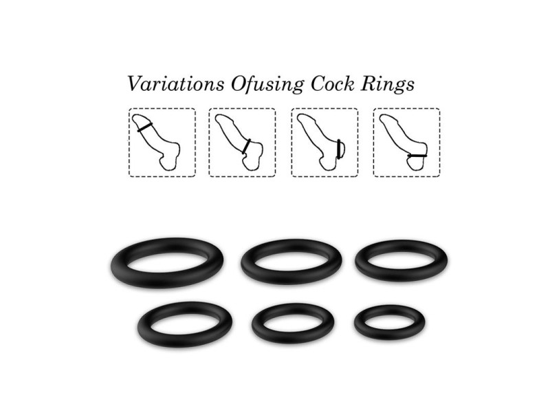 Set de 6 Anillos para el Pene