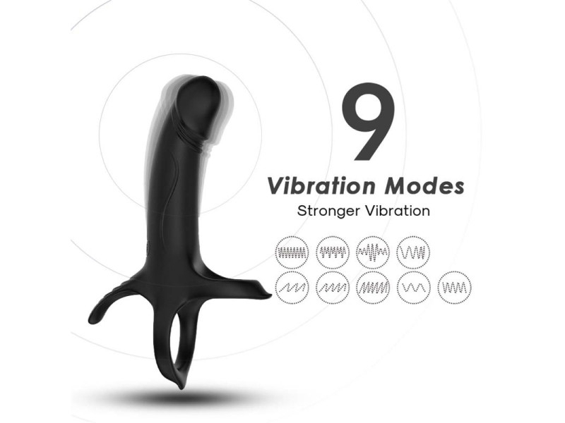 Dildo para Penetracion Doble con Vibracion