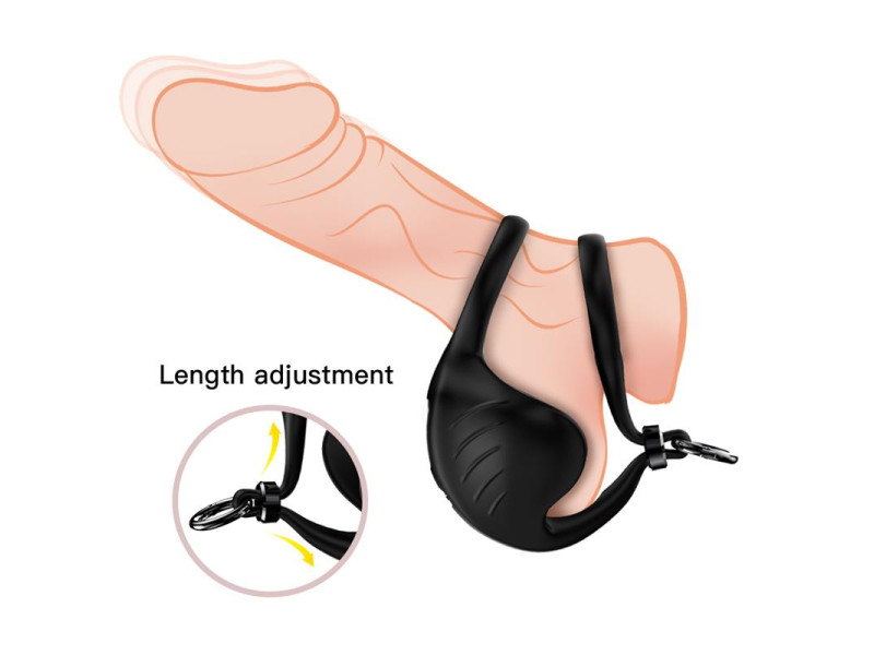 Anillo Vibrador para Pene y Testiculos Ajustable