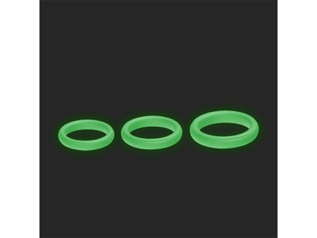 Set 3 Anillos para el Pene Brilla en la Oscuridad