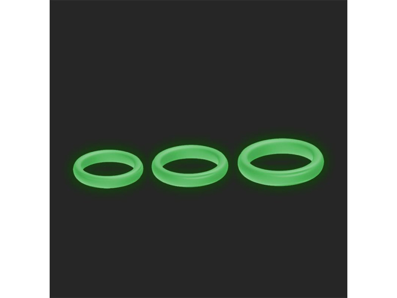 Set 3 Anillos para el Pene Brilla en la Oscuridad