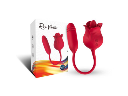 Rosa Vibradora con Licking y Thrusting USB