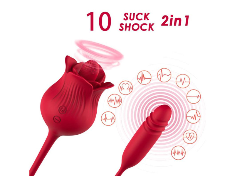 Rosa Vibradora con Licking y Thrusting USB