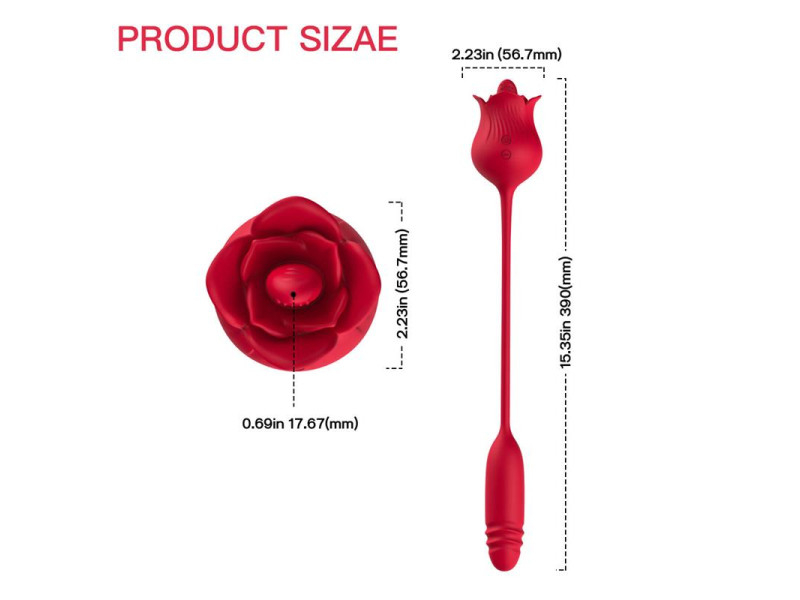 Rosa Vibradora con Licking y Thrusting USB