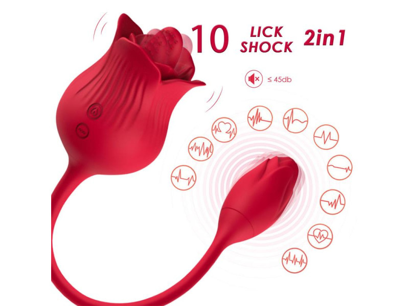 Rosa con Licking y Huevo Vibrador USB