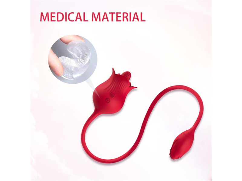 Rosa con Licking y Huevo Vibrador USB