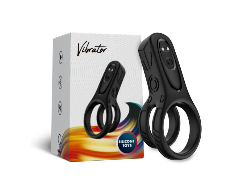 Mecha style Anillo Doble para el Pene con Vibracion