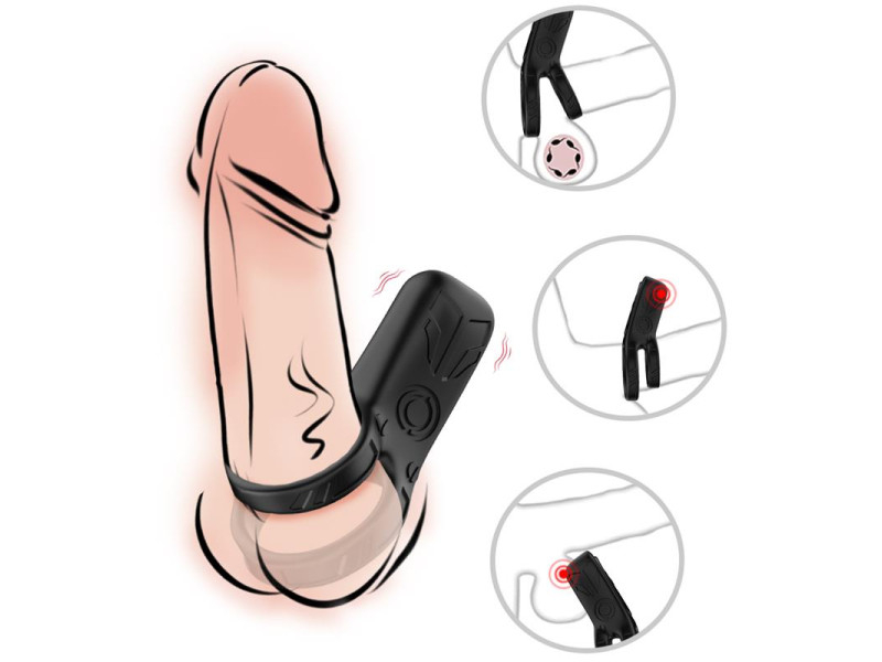 Mecha style Anillo Doble para el Pene con Vibracion