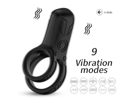 Mecha style Anillo Doble para el Pene con Vibracion Mecha style Anillo Doble para el Pene con Vibracion