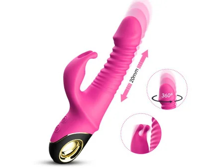 Vibrador con Thrusting y Oscilacion 360º Rosa