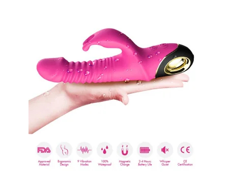 Vibrador con Thrusting y Oscilacion 360º Rosa