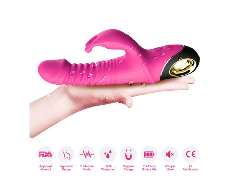 Vibrador con Thrusting y Oscilacion 360º Rosa