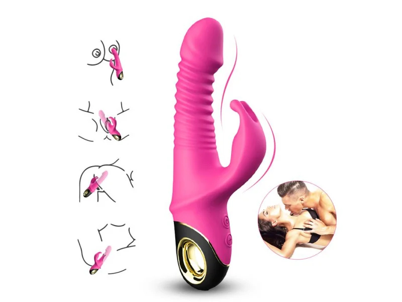 Vibrador con Thrusting y Oscilacion 360º Rosa