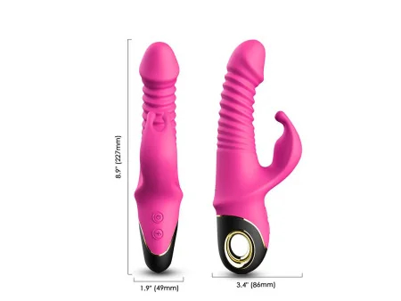 Vibrador con Thrusting y Oscilacion 360º Rosa