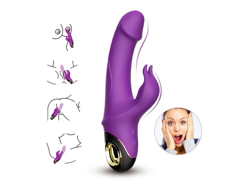Vibrador con Rotacion 360º Purpura