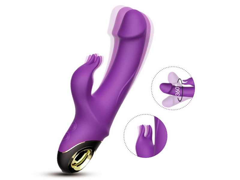 Vibrador con Rotacion 360º Purpura