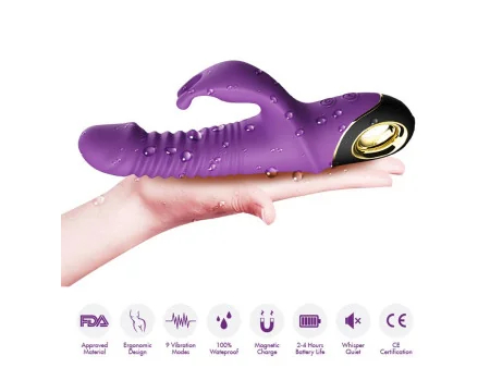 Vibrador con Thrusting y Oscilacion 360º Purpura Vibrador con Thrusting y Oscilacion 360º Purpura
