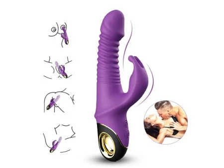 Vibrador con Thrusting y Oscilacion 360º Purpura Vibrador con Thrusting y Oscilacion 360º Purpura