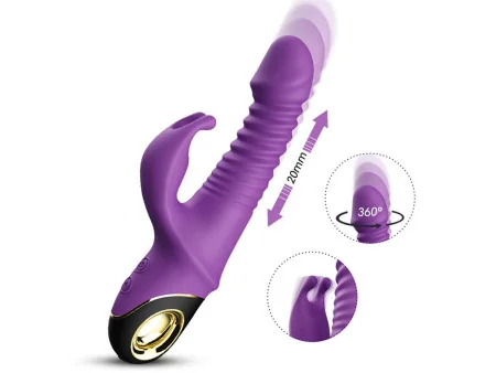 Vibrador con Thrusting y Oscilacion 360º Purpura Vibrador con Thrusting y Oscilacion 360º Purpura