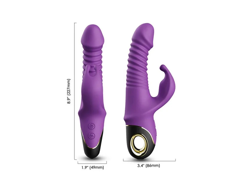 Vibrador con Thrusting y Oscilacion 360º Purpura