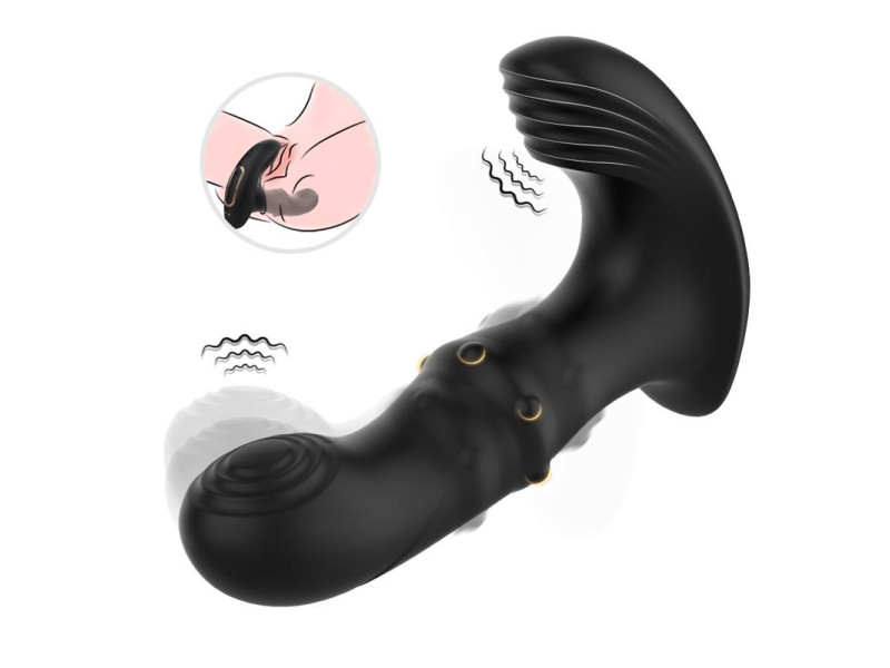 Masajeador Prostatico Vibracion Thrusting y Estimulador de Clitoris