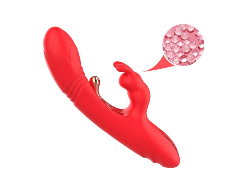 Vibrador Tickler con Thrusting Silicona Liquida
