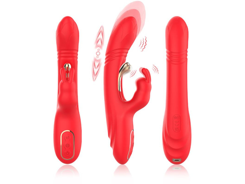 Vibrador Tickler con Thrusting Silicona Liquida