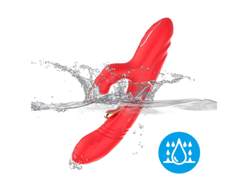 Vibrador Tickler con Thrusting Silicona Liquida