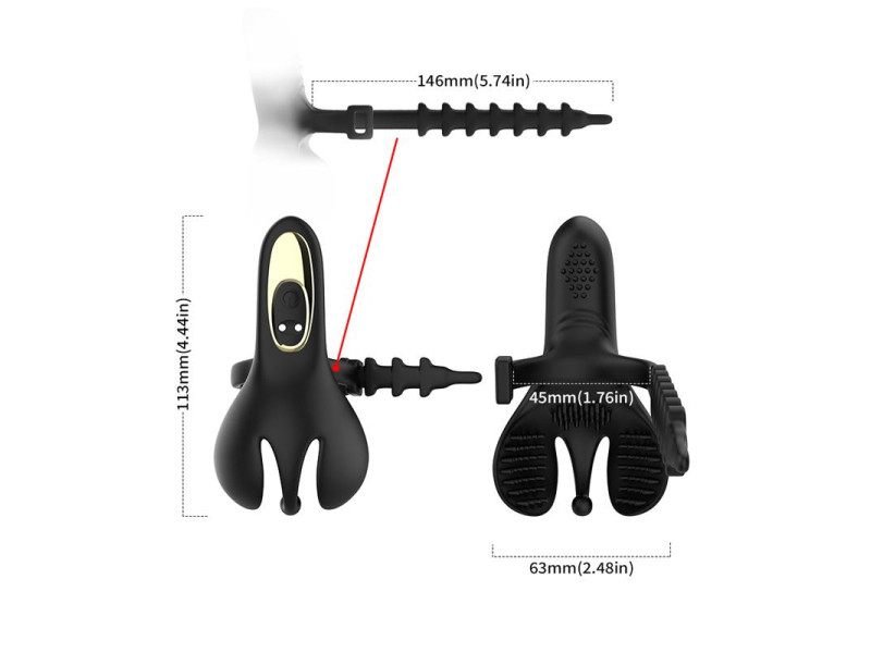 Anillo Vibrador para Pene y Testiculos Ajustable