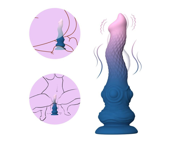 Dildo Fantasia Vibracion Oscilacion y Ventosa 233 cm