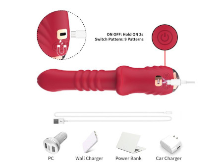 Vibrador con Thrusting Punto G y Pantalla Digital