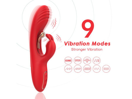 Vibrador Tickler con Rabbit Silicona Vibrador Tickler con Rabbit Silicona