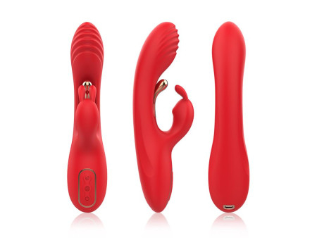 Vibrador Tickler con Rabbit Silicona Vibrador Tickler con Rabbit Silicona