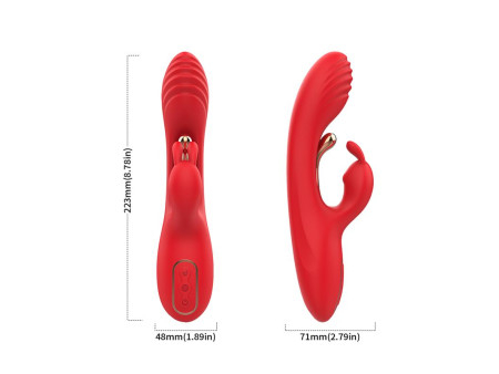 Vibrador Tickler con Rabbit Silicona Vibrador Tickler con Rabbit Silicona