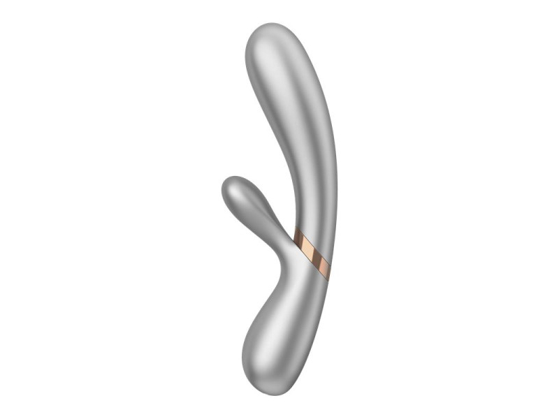Hot Lover Vibrador Efecto Calor con APP Plata y Champagne