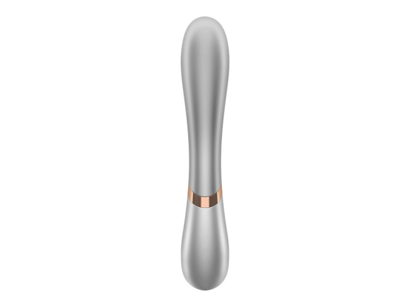 Hot Lover Vibrador Efecto Calor con APP Plata y Champagne