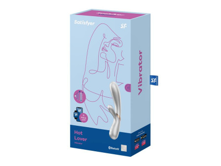Hot Lover Vibrador Efecto Calor con APP Plata y Champagne