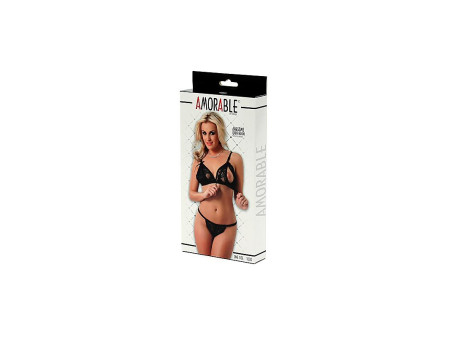 Set 2 Piezas Abierto Negro Talla Unica Set 2 Piezas Abierto Negro Talla Unica