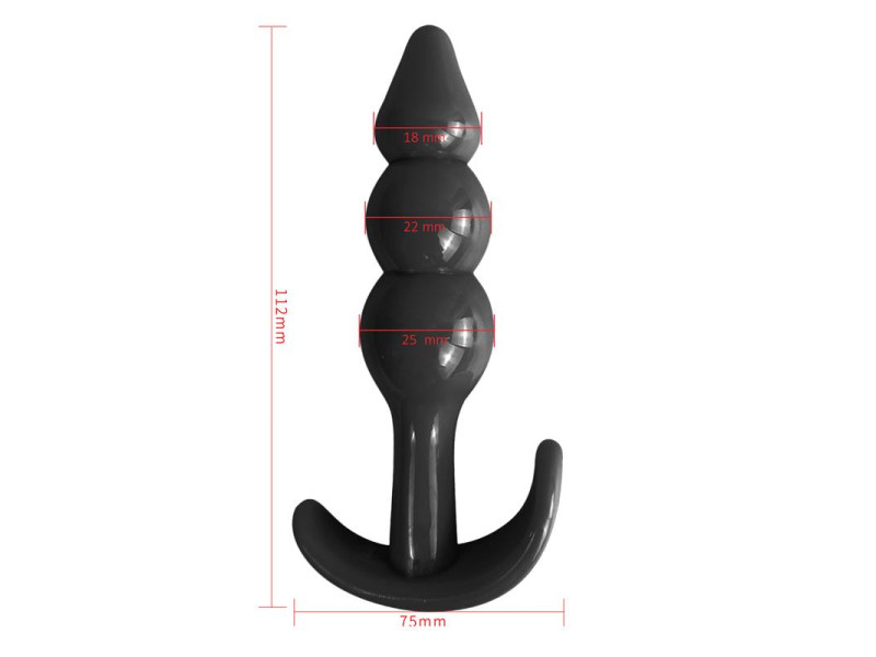 Gevil Plug Anal en Ancla Negro
