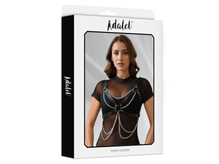 Noelle Arnes para Pecho Cuero Vegano con Cadenas Talla Unica Noelle Arnes para Pecho Cuero Vegano con Cadenas Talla Unica