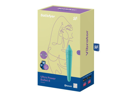 Ultra Power Bullet 8 Bala Vibradora con APP Turquoise Ultra Power Bullet 8 Bala Vibradora con APP Turquoise