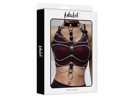 Hilda Arnes de Pecho con Cadenas Cuero Vegano Talla Unica Hilda Arnes de Pecho con Cadenas Cuero Vegano Talla Unica