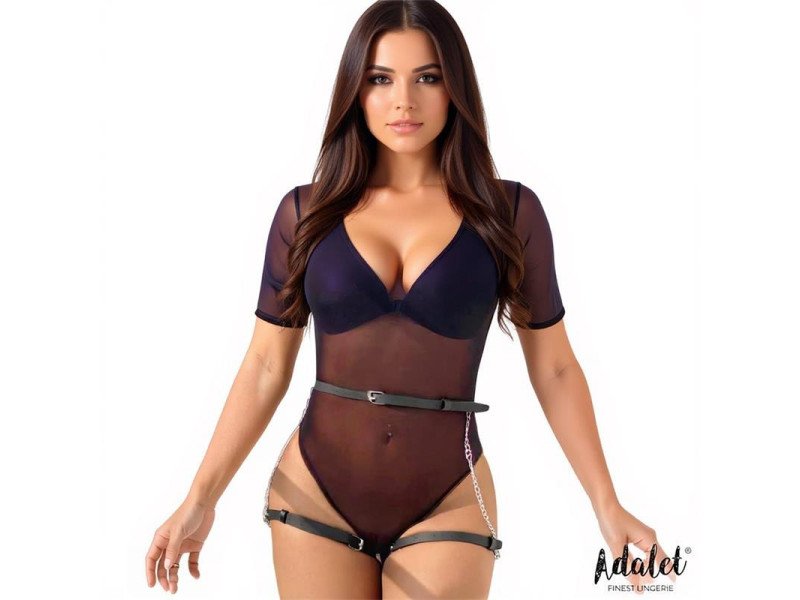 Oriana Cinturon Cuero Vegano con Cadenas Tall Unica