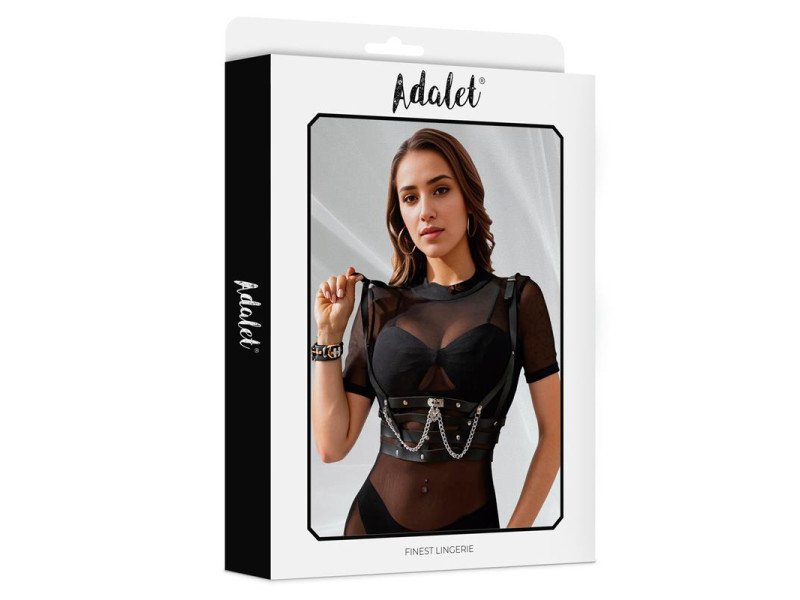 Thalia Arnes de Pecho con Cadena Cuero Vegano Talla Unica
