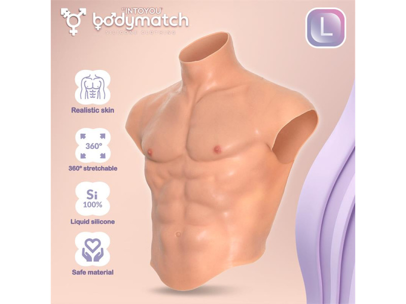 Boomax Traje Torso Masculino Hiperrealista Silicona Liquida Talla L