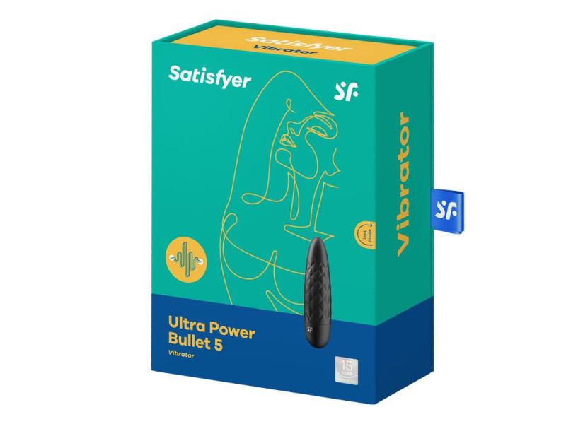Ultra Power Bullet 5 Bala Vibradora Negra