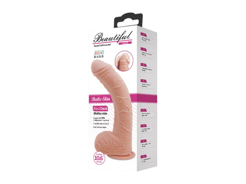 Alex Dildo con Testiculos Punto G con Ventosa Natural