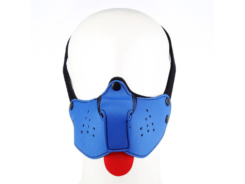 Bozal de Perro de Neopreno Desmontable y Ajustable Azul